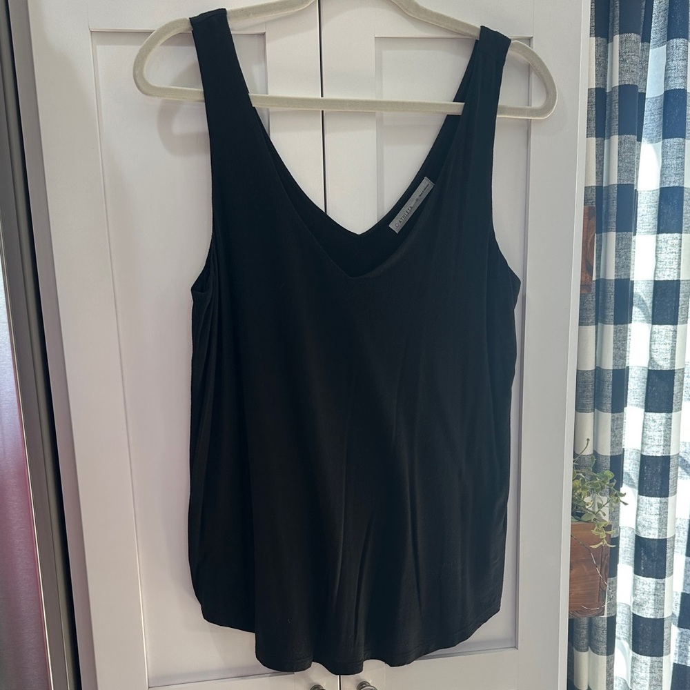 Athleta Black V-Neck Tank Top
